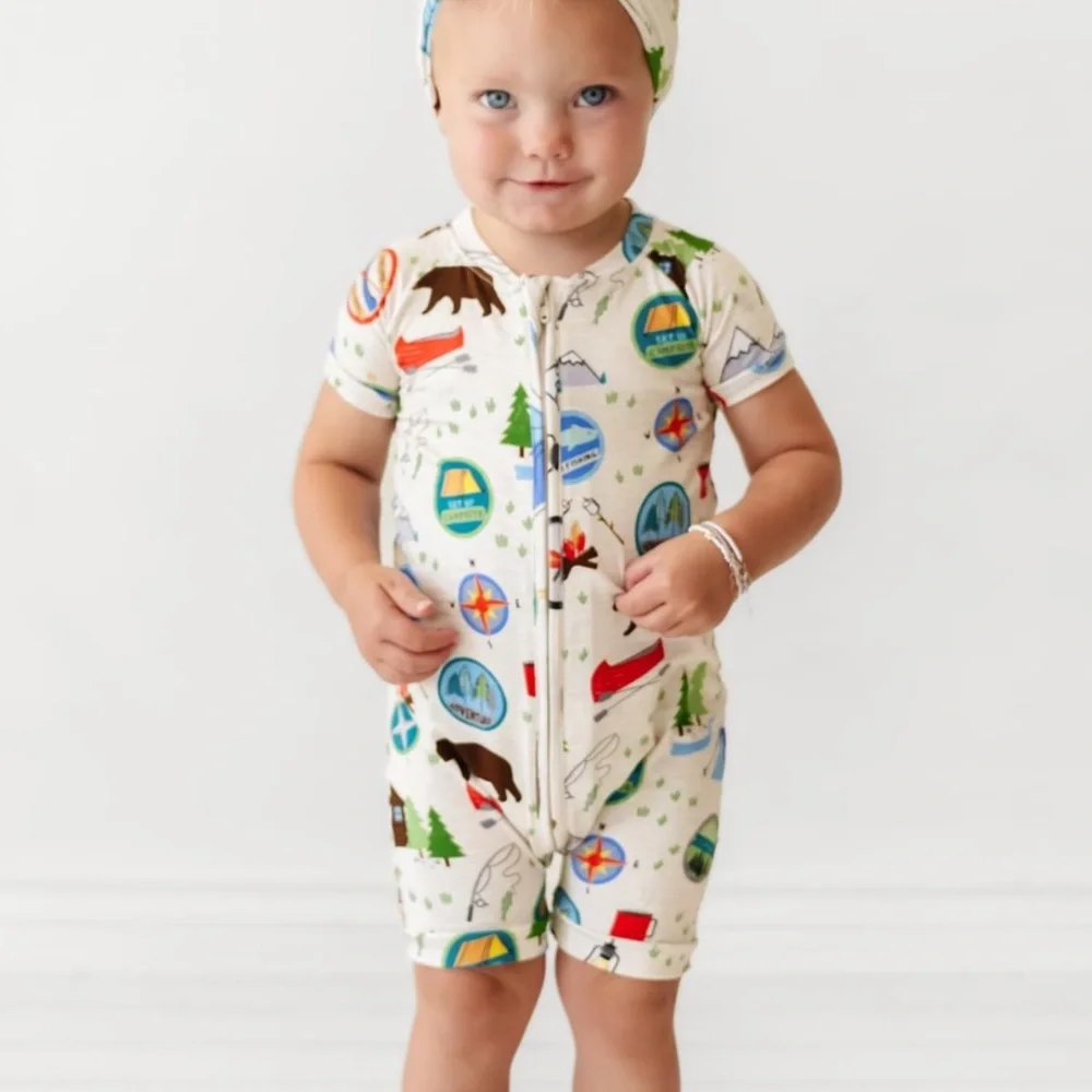 Little Sleepies Great Outdoors Romper 12-18 - Picture 2 of 6